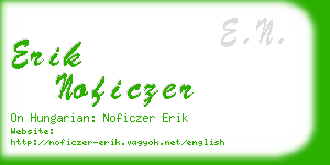 erik noficzer business card